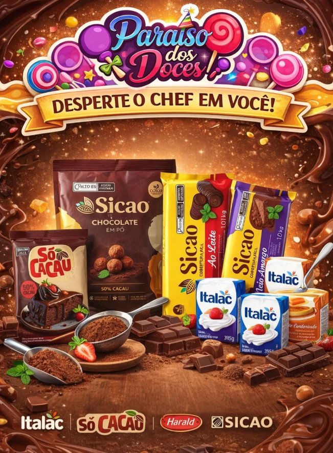Sicao, Só Cacau, Harald, Italac — ingredientes para confeiteiros